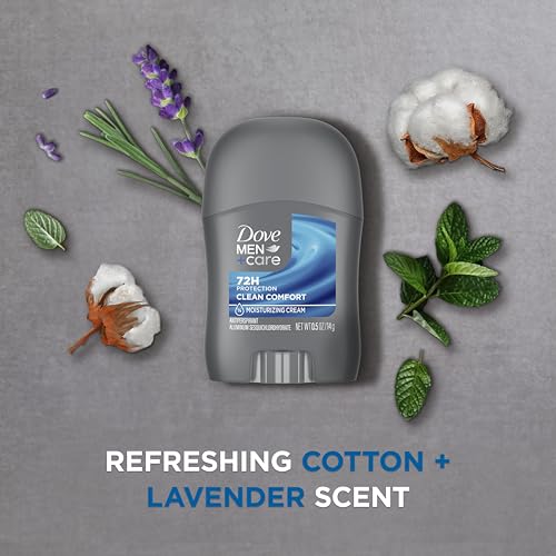 Dove Men+Care Antiperspirant Deodorant Stick Clean Comfort Pack of 36 72-Hour Sweat & Odor Protection Antiperspirant for Men With 1/4 Moisturizing Cream 0.5 oz